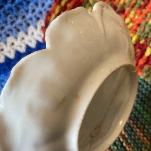 Repaired Vintage Purple and Green Floral Handled Plate - Picture 6 of 14